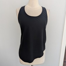 Women's Helmut Lang Black Asymmetrical Tank Small Racerback Luxury