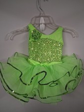 Revolution Green Tutu Dance Costume Sequins Child Size SC Tinkerbell