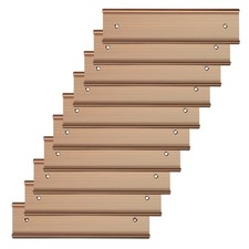 10 Pack Aluminum Name Plate Holders for Door or Wall, 2 x 8 Office Wall Mou...