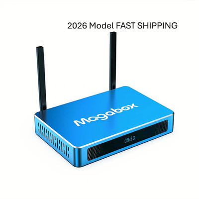 New 2026 Magabox MG5 MAX 8k UHD Media Box 4GB + 128GB Voice Command Remote