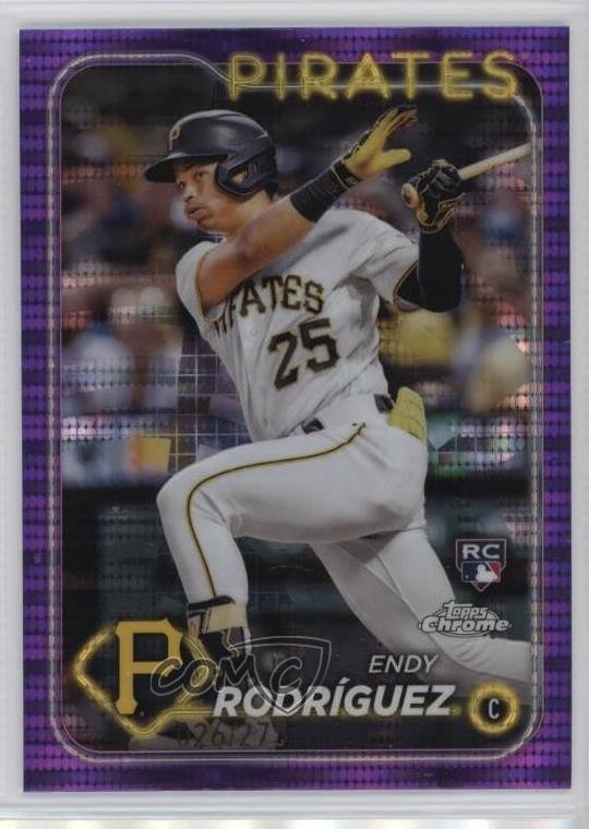 2024 Topps Chrome Purple Sonar Refractor /275 Endy Rodriguez Rodríguez #295 12b9
