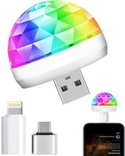 Mini Disco Lights, Sound Activated Disco Ball Party Lights, Applicable to USB...