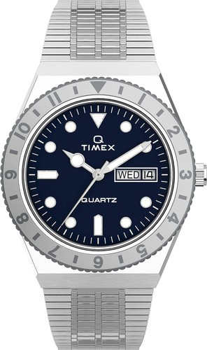 Timex Q - Special Projects Blue / Stainless Steel | Blue Dial Wristwatch TW2U955