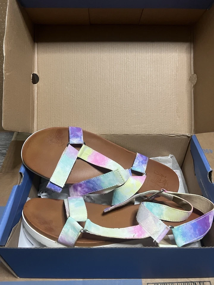 Sandalias de mujer Jelly Pop talla 11 M rosa/púrpura/verde Foto 3 de 4