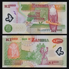 ZAMBIA: B146f P#44f  100 Zambia Kwacha 2008 Polymer Uncirculated Banknote