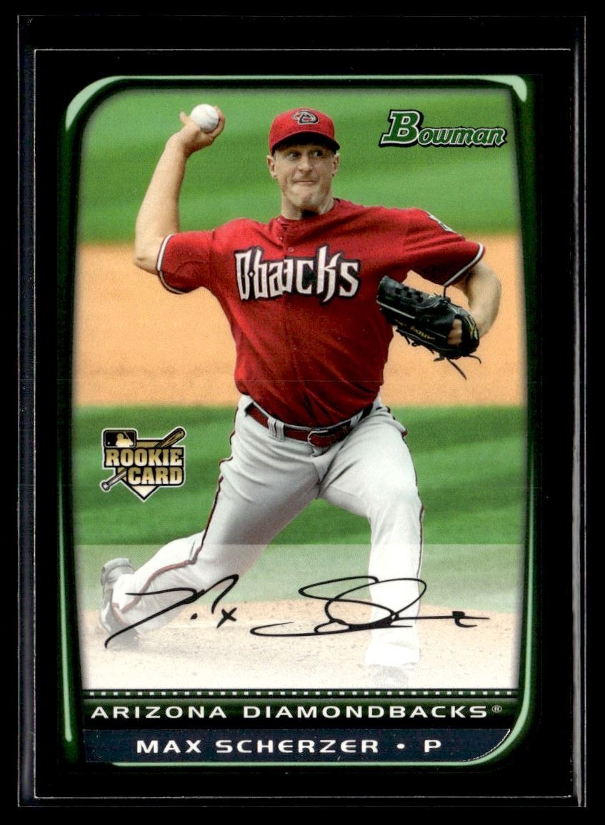 2008 Bowman Draft Picks & Prospects Max Scherzer RC Arizona Diamondbacks #BDP33