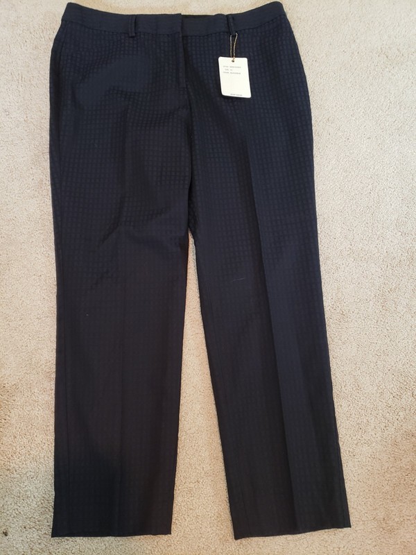 ZAC & RACHEL Blue and Black Slim Ankle Crop Pants Size 12 NWT.