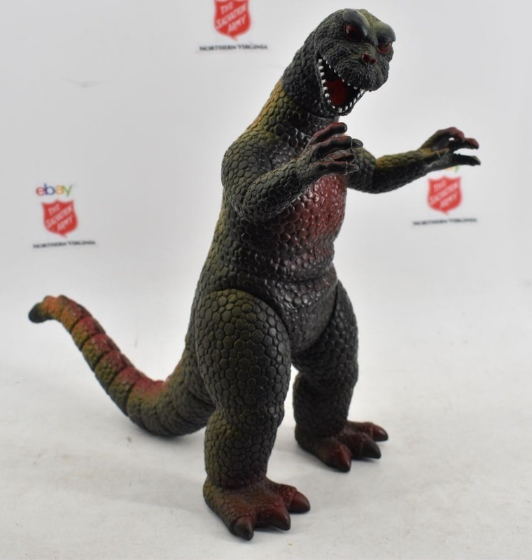 Vintage 1986 Dor Mei Godzilla  14" Figure With Articulated Arms & Realistic Scal
