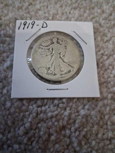 1919 D  Walking Liberty Half Dollar Silver Key Date/Lower mintage