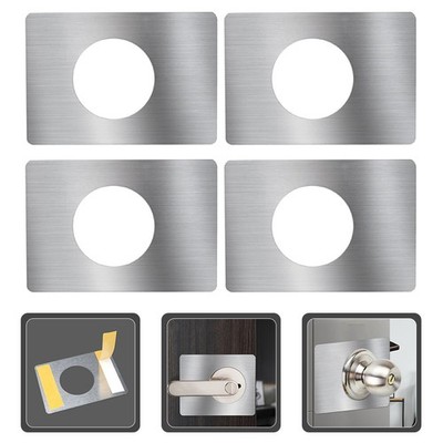 4 Pcs Schließblech Tür Türloch-Abdeckplatte Türverstärkungsplatte