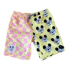 MENS NEFF DISNEY MICKEY MOUSE Drawstring Swim Board Shorts Size MEDIUM