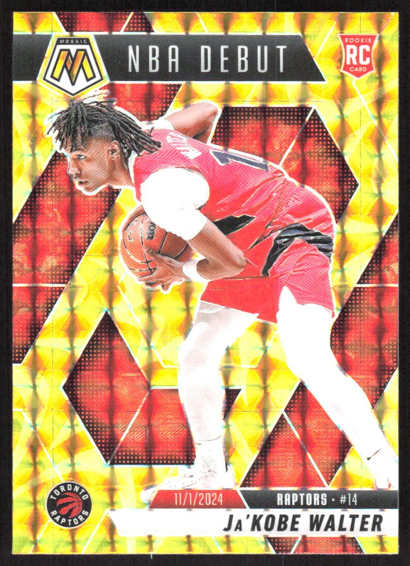 3004K 2024-25 Panini Mosaic #253 Ja’Kobe Walter Reactive Yellow Mosaic