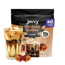 Javvy Protein Iced Coffee Premium Whey Protein  Instant Iced Coffees, 100 ...