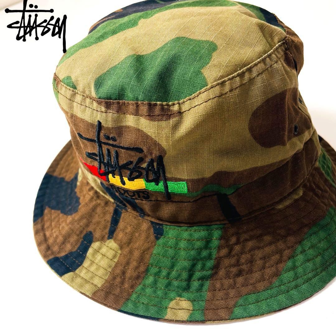 Stussy Good Condition Bucket Hat Camouflage White Tag 90 Limited