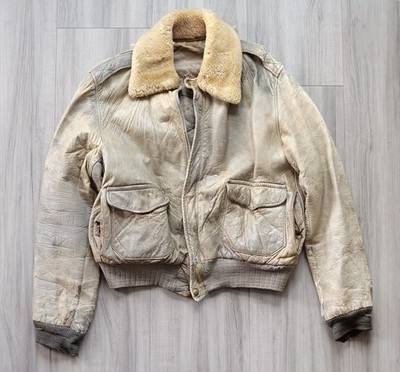 1930s Vintage Harley-Davidson Tan Leather Jacket with Back Patch