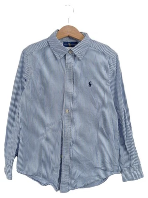 Ralph Lauren Chemise Habillée Enfant Bleu Rayé Coton Élégant (EU 128) - Photo 1/3