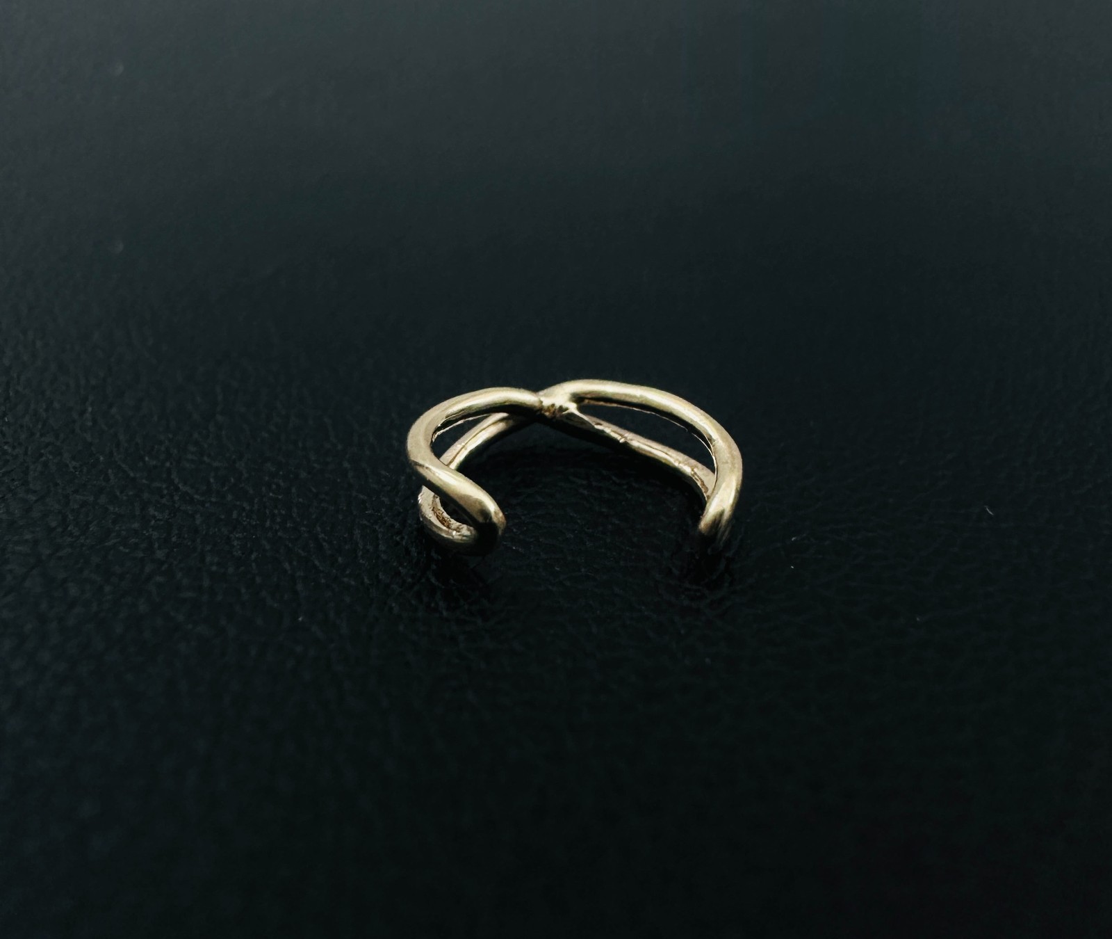 14K Solid Yellow Gold SINGLE Small Lightweight In… - image 5