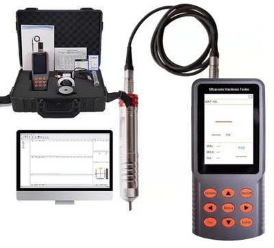 Portable Ultrasonic Hardness Tester with HV/HRC/HRA/HRB/HBW Test Force 19.6N