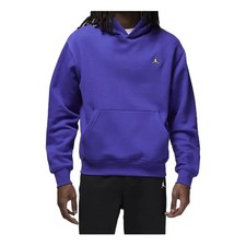 Nike Mens Air Jordan Flight Logo Fleece Pullover Hoodie Purple Medium