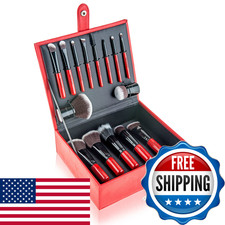 Shany Makeup Brushes Vanity Vox- 15 Pc Premium Cosmetics Brush Set Stylish