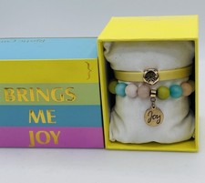 Rustic Cuff Brings Me Joy Duo Stack Yellow Si...
