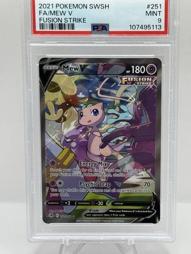 PSA 9  Mew V (Alternate Full Art) 251/264 Swsh08: Fusion Strike