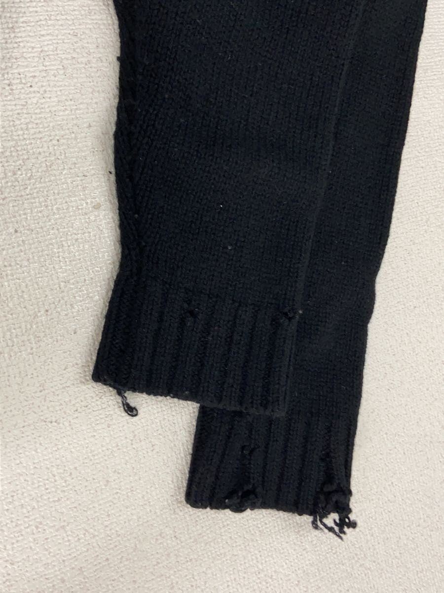 UNUSED KNIT SWEATER 20AW 3G CREW NECK DAMAGE 3 WOOL Black