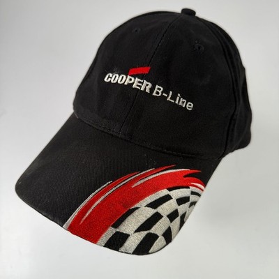 Cooper B-Line Baseball Cap Herren OSFA Schwarz Rot Rennsport Karo Hut