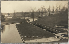 State Fish Hatchery Paris Michigan Real Photo RPPC Postcard B863