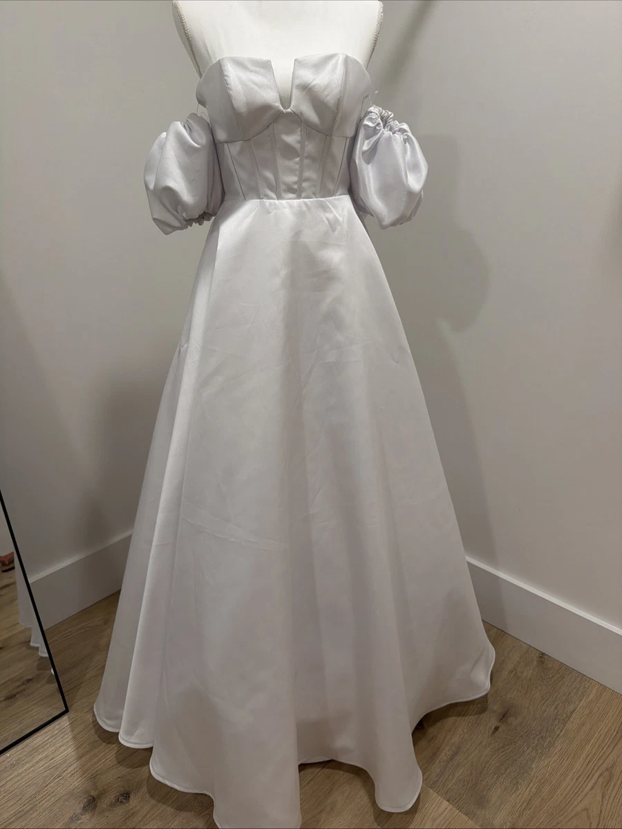 a line wedding dress ebay Boho A-Line Wedding Dresses Lace Appliques Spaghetti Straps V-Neck Bridal Gowns