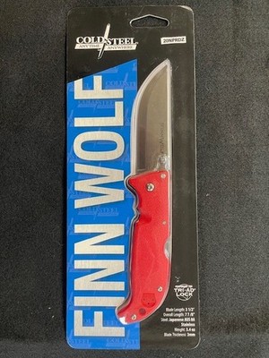 Cold Steel Finn Wolf Red Griv-Ex Folding AUS-8 Stainless Pocket Knife 20NPRDZ