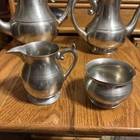 Vintage Woodbury Pewterers Coffee Pot & Tea Pot Set With Creamer & Sugar Bowl ￼ — photo 8