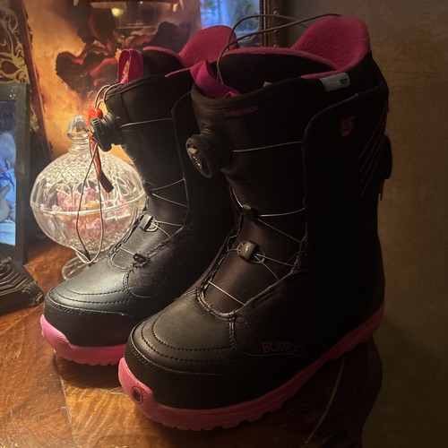 BURTON Starstruck BOA Snowboard Boots Women's Size 9 Black Pink