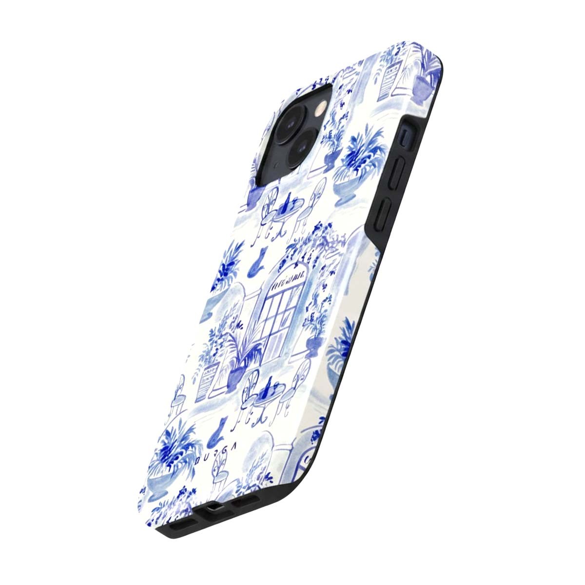 Coque iPhone 14 compatible protection intégrale Burga motif bleu - 2