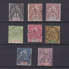 GABON 1904-1907, Sc# 16-31 CV $116, part set, Used