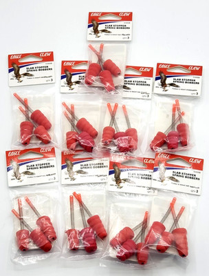9 packs of 3pcs Eagle Claw Ice Fishing Spring Bobbers Slab Stopper - FREE SHIP