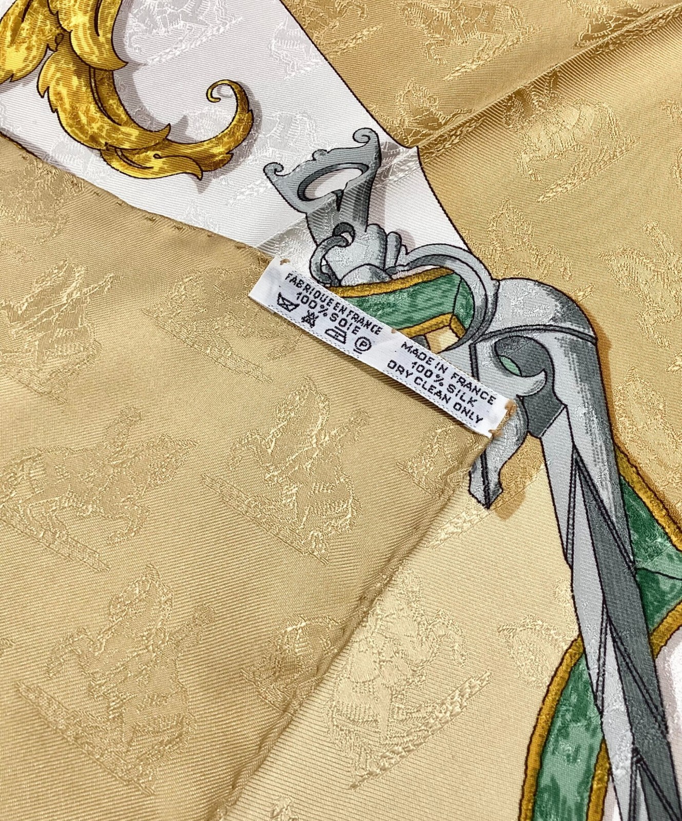 Hermes Scarf Silk Gold Carre 90 L'Instruction du Roy From Japan thumbnail 10