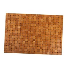 23.6" x 16" Bamboo Bath Mat Bathroom Shower Rug Wooden Toilet Doormats for