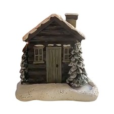 Festive Log Cabin Chimney Incense Burner Holder for Christmas Celebration