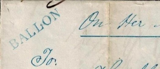 Dutch East Indies Pre Stamp 1847 Full Cover Ballon to London East India Company - Image 3 of 4