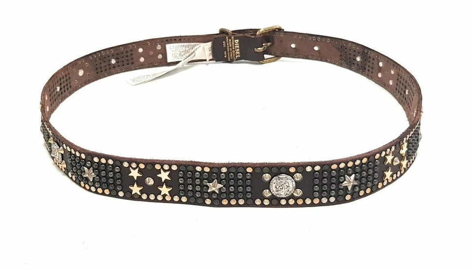 DIESEL Leder Designer Gürtel "Begely" Leather Belt 95cm Handarbeit NEU - Bild 3 von 4