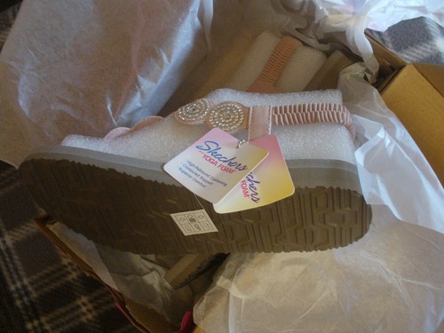 Sandali Skechers Donna MEDITAZIONE STARS & SPARKLE Blush Rosa Taglia 7 Nuovi con etichette - Foto 5 di 7