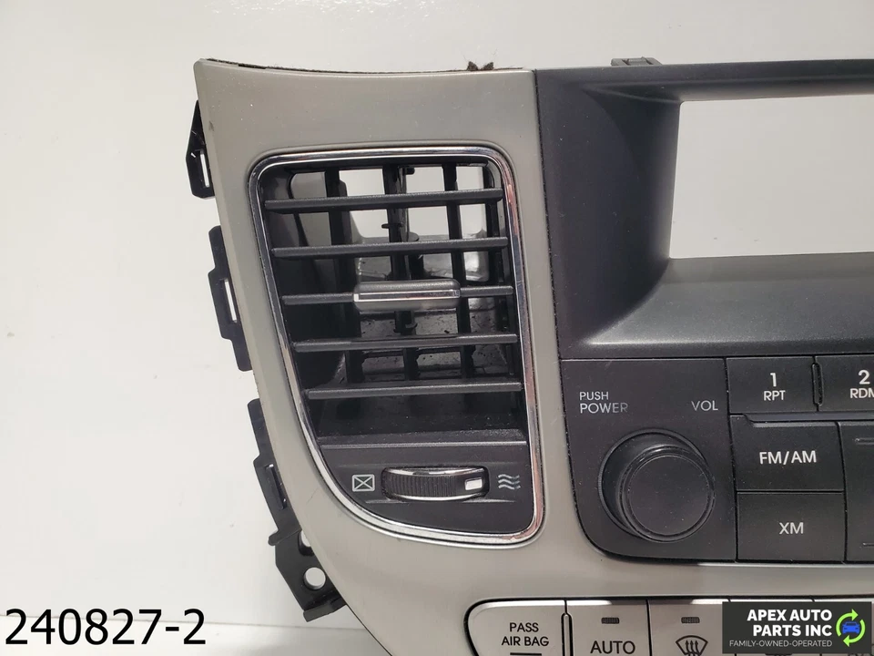 OEM 2009 Hyundai Genesis 3.8L Center Dash Radio Trim Bezel And Vents - Image 4 of 4