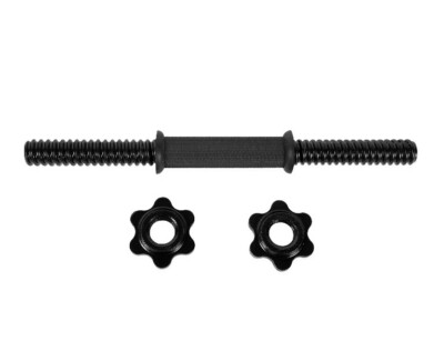 Cap 14'' Black Adjustable 1'' Dumbbell Handles Spinlock Collars Single Home  Gym 702556211120|