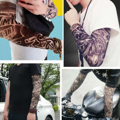 10 Stück Tattoo-Ärmel Set – Fake Tattoos Für Arme, UV-Schutz, Dehnbar, Für Karneval, Party, Kostüme