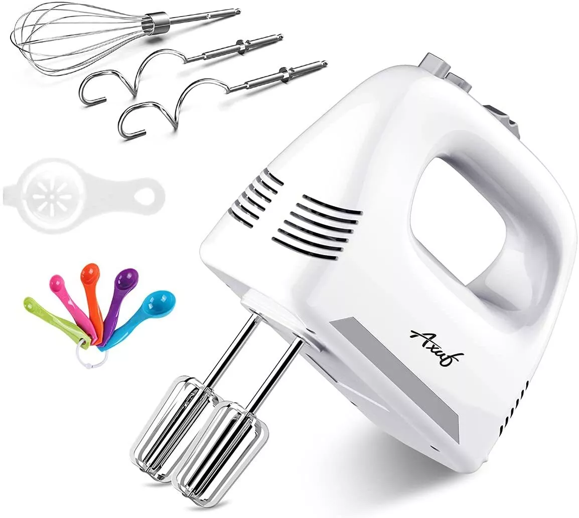 Hand Mixer Electric 4 Speed Turbo Boost Eject Button Stainless