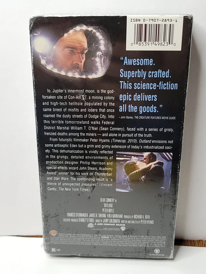 Outland (VHS 1981) Sean Connery, Frances Sternhagen, Mining Colony New Watermark - Image 2 of 3