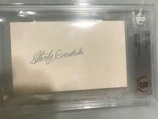 STAN COVELESKI 2020 HISTORIC AUTOGRAPHS CUT AUTO - BECKETT AUTHENTICATED BAS