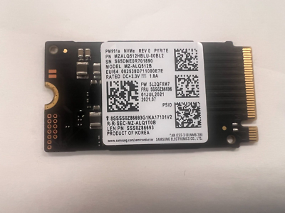 OEM New! Samsung SSD M.2 2242 PM991a NVMe MZALQ512HBLU MZ-ALQ512B