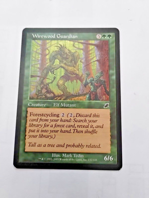 MTG Wirewood Guardian Scourge Regular Common - Some Edge Wear - See Pics